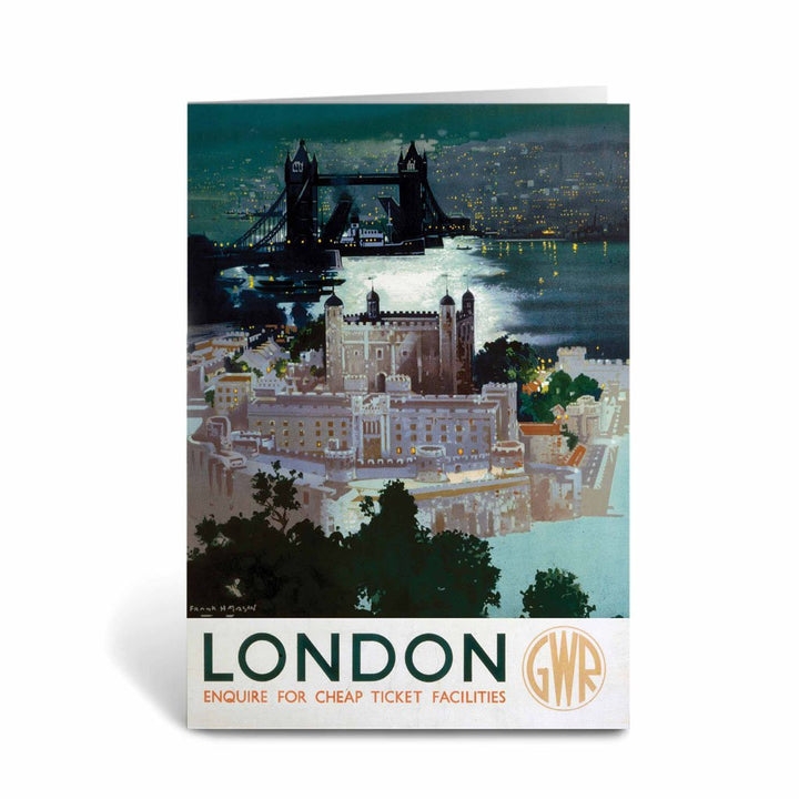 London Bridge Dusk Greeting Card