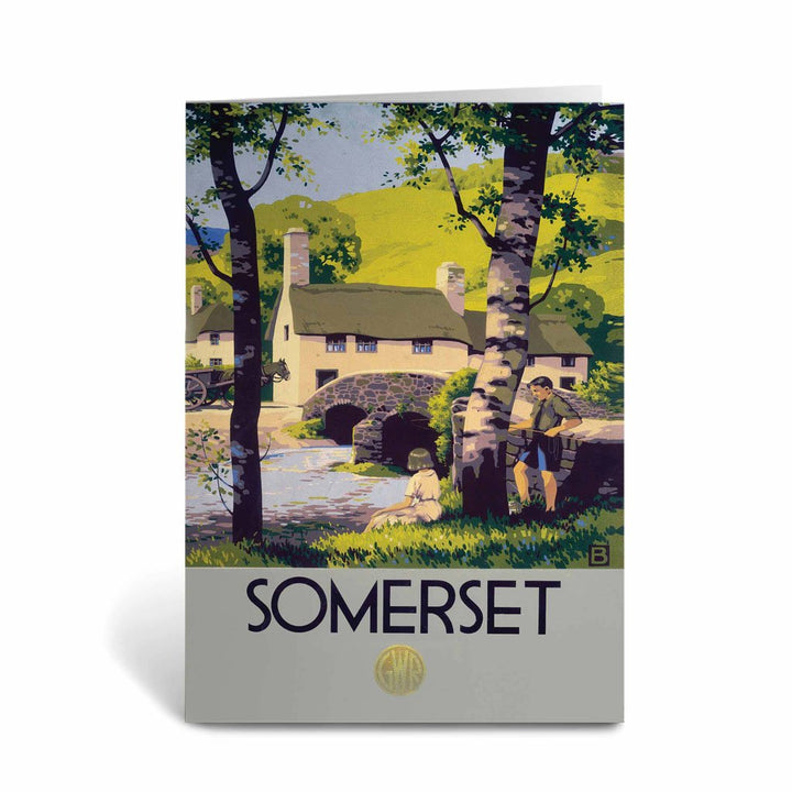 Somerset - Boy and Girl by Bridge Greeting Card