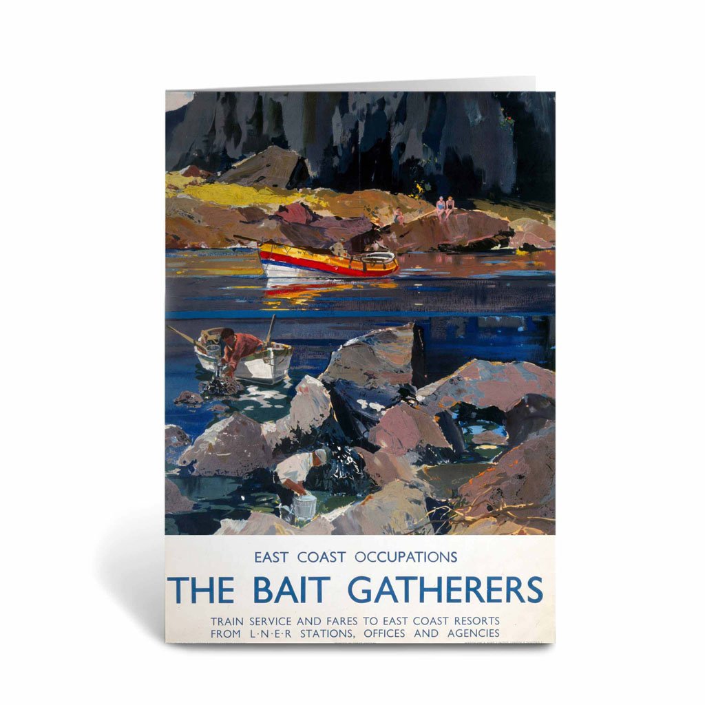 The Bait Gatherers - East Coast Occupations Greeting Card