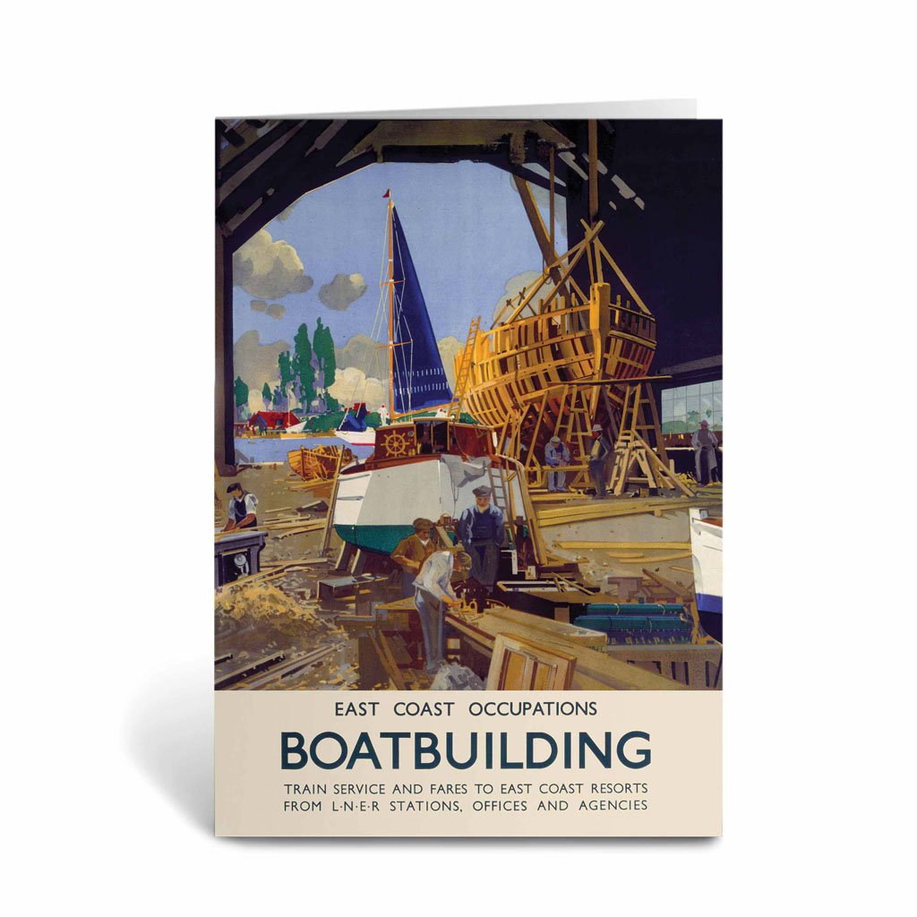 Boat Building - East Coast Occupations Greeting Card