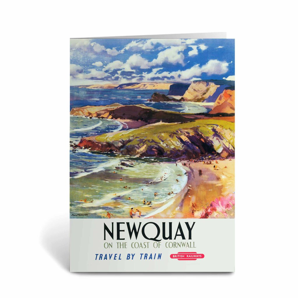 Newquay on the Coast of Cornwall Greeting Card