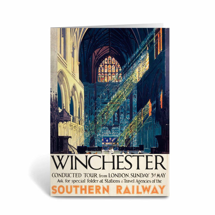 Winchester Cathedral - Windows Greeting Card