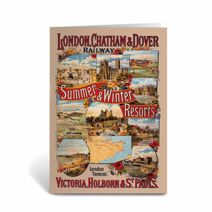 Summer and Winter Resorts - London, Chatham and Dover Greeting Card