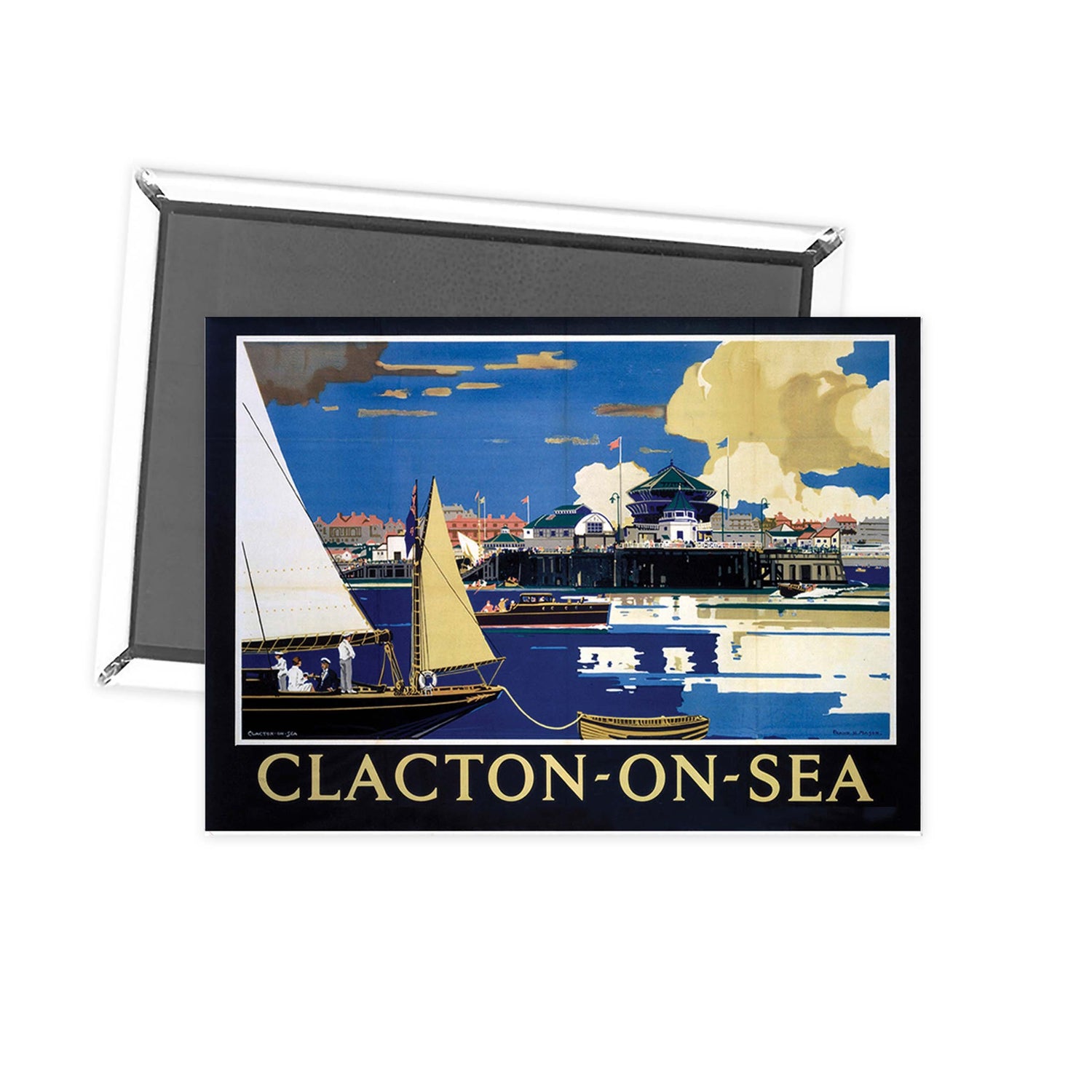 Clacton on sea from boat Fridge Magnet