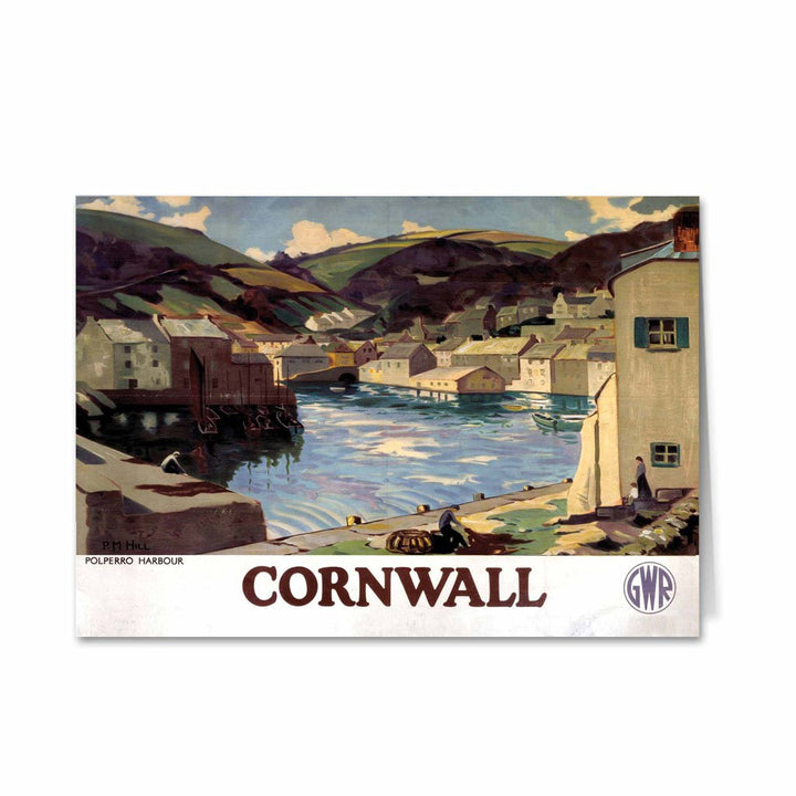 Cornwall Polperro Harbour Greeting Card