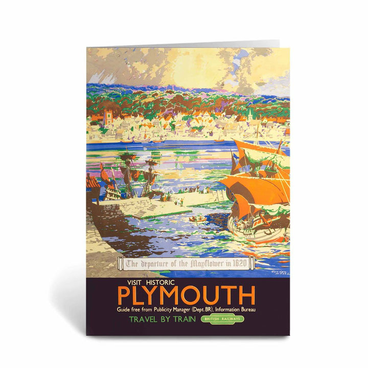 Visit Historic Plymouth - The departure of the Mayflower in 1620 Greeting Card