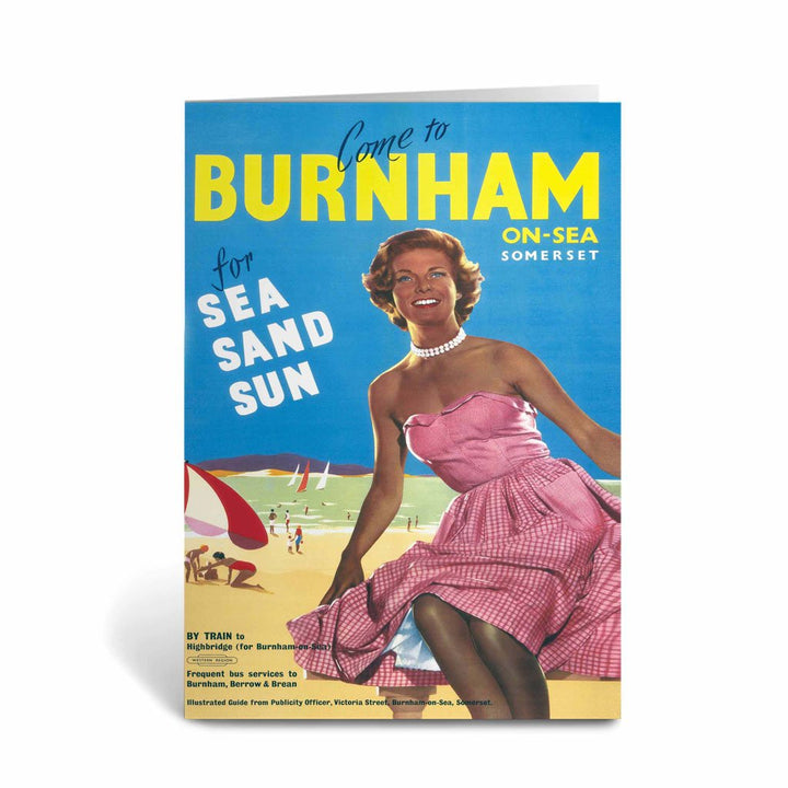 Burnham-on-sea, Somerset for Sea, Sand, Sun Greeting Card