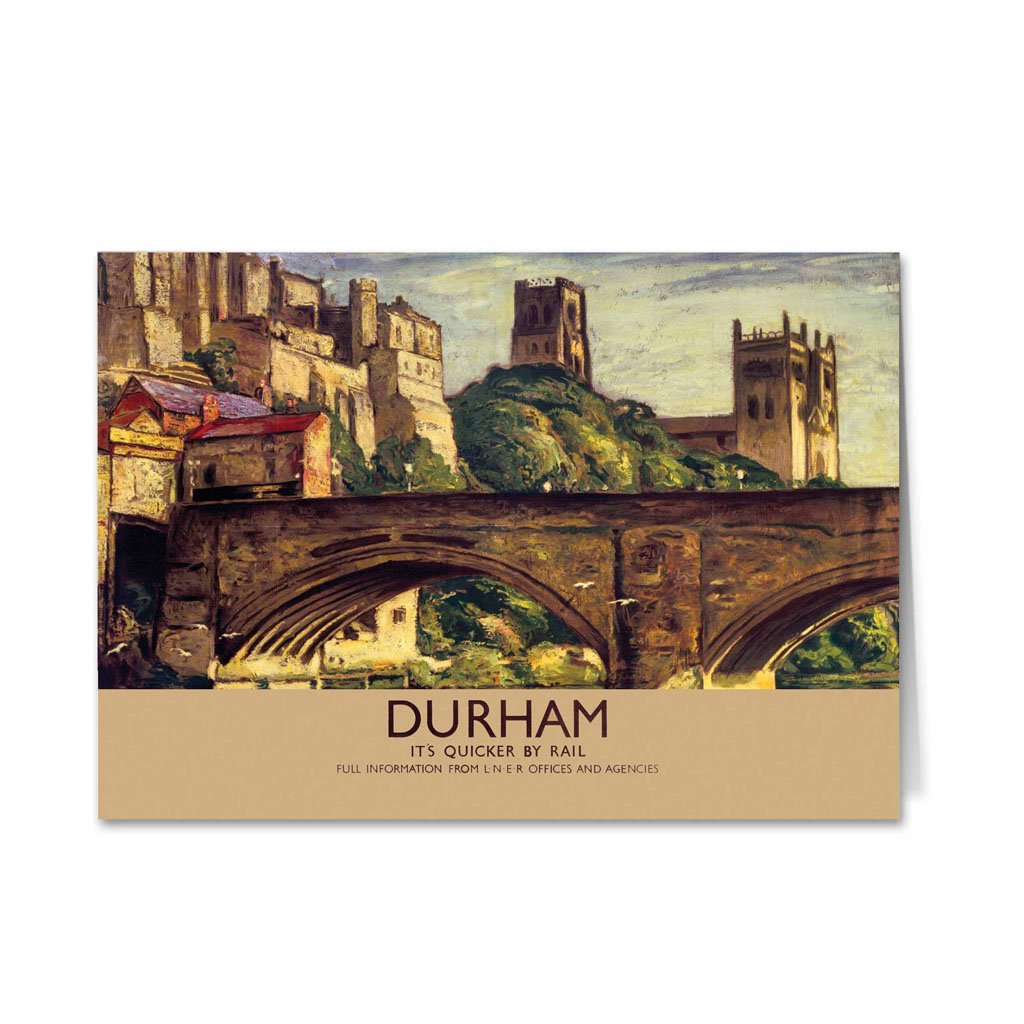 Durham, It's Quicker By Rail Greeting Card