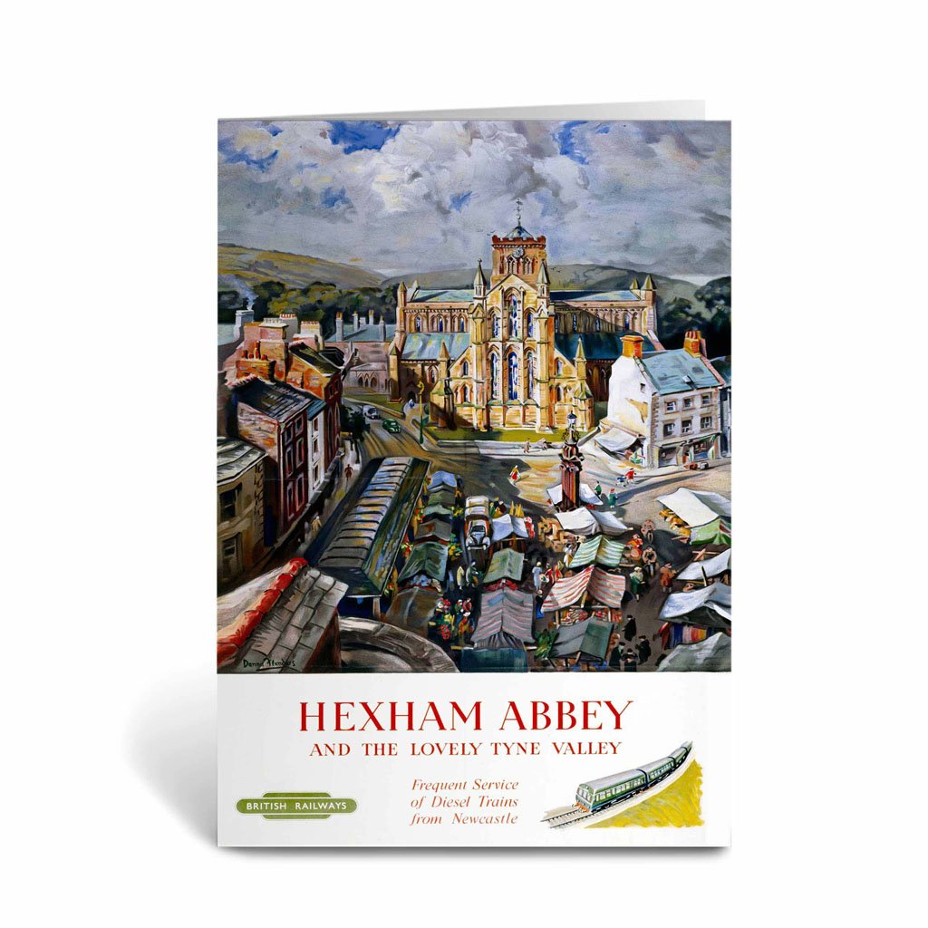 Hexham Abbey and the Lovely Tyne Valley Greeting Card