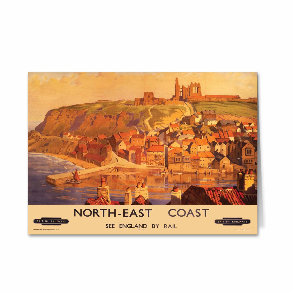 North-East Coast, see England by Rail Greeting Card