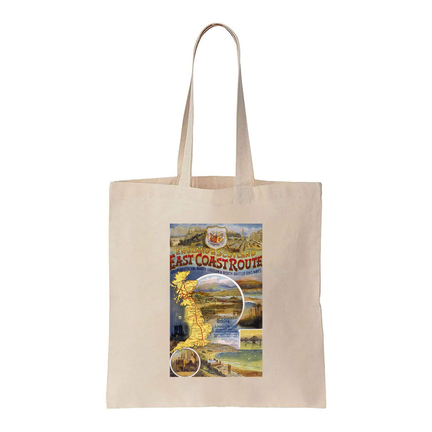 England and Scotland East Coast Route - Canvas Tote Bag