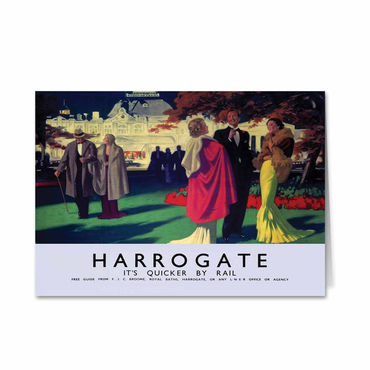 Harrogate, It's Quicker By Rail Greeting Card