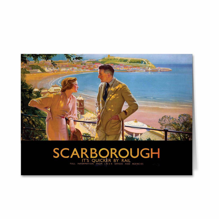 Scarborough, It's Quicker By Rail Greeting Card