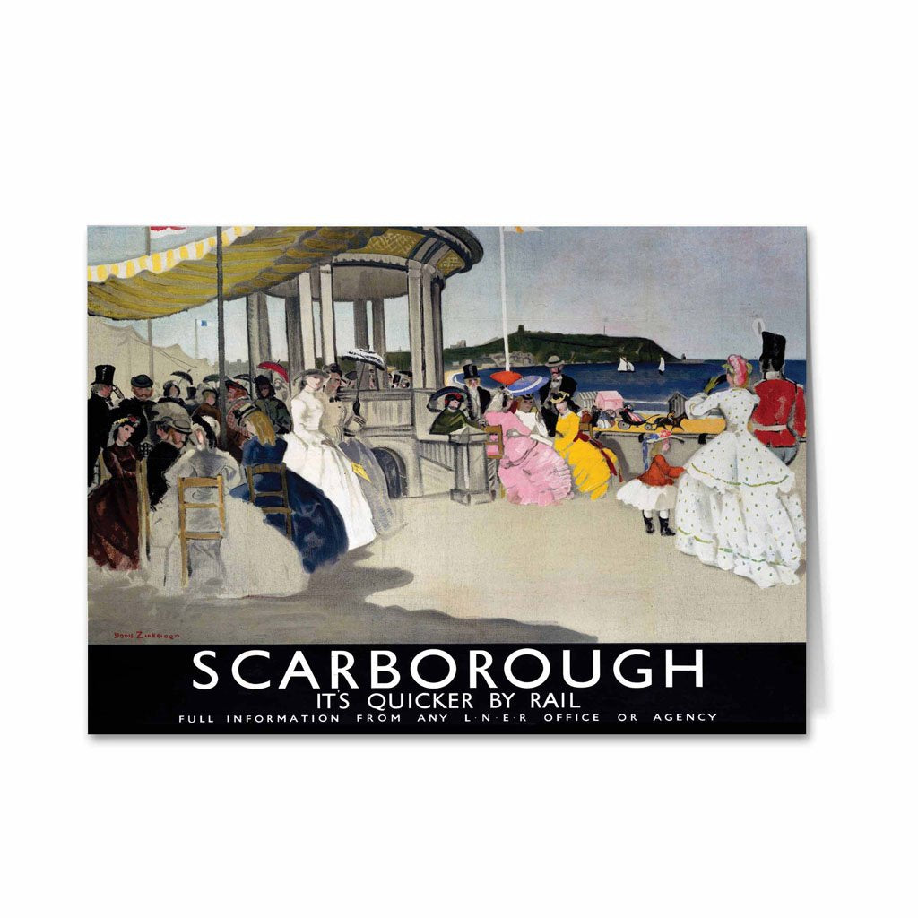 Scarborough, It's Quicker By Rail Greeting Card