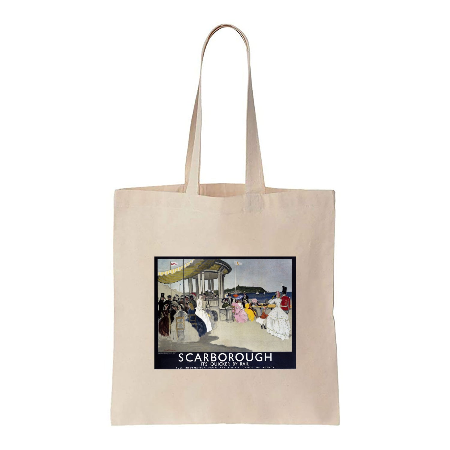 Scarborough, It's Quicker By Rail - Canvas Tote Bag