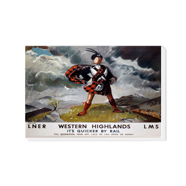 Western Highlands - Its Quicker by Rail - Canvas