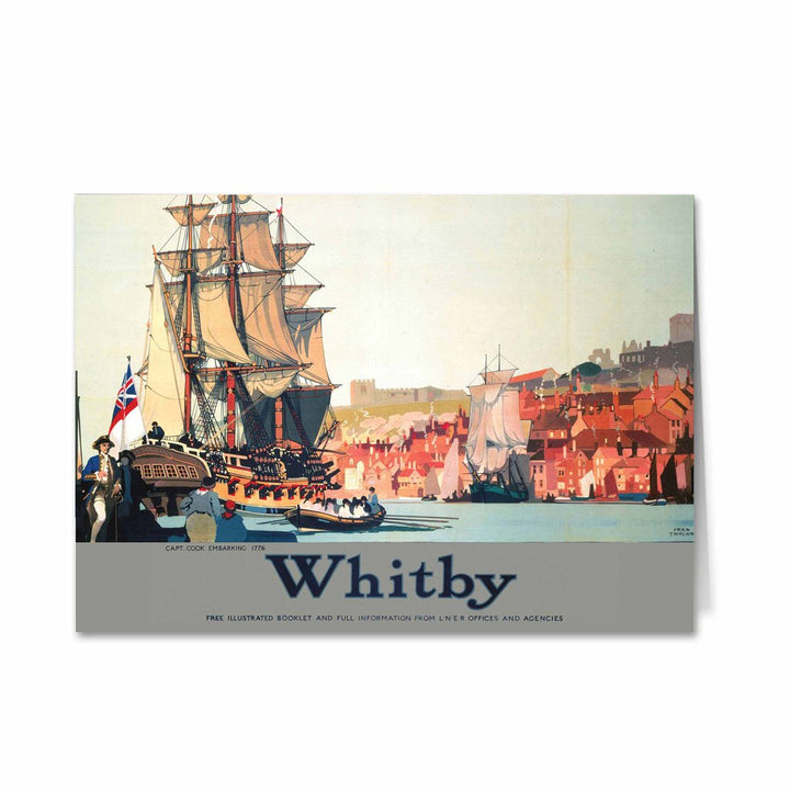 Whitby - Capt Cook Embarking 1776 Greeting Card