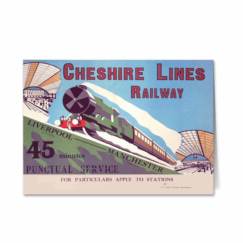 Cheshire Lines Railway, Liverpool - Manchester Greeting Card