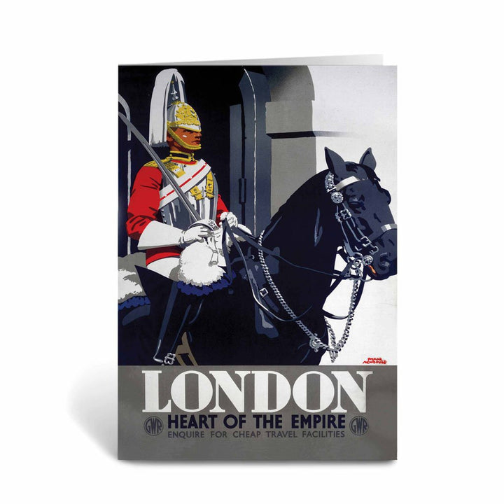 Man on Horse London Greeting Card