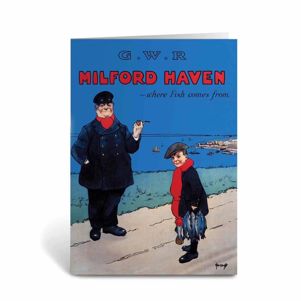 Milford Haven, where fish comes from Greeting Card