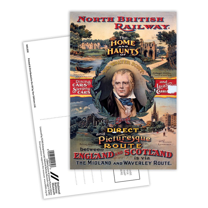 England and Scotland, the Home and Haunts of Sir Walter Scott Postcard Pack of 8