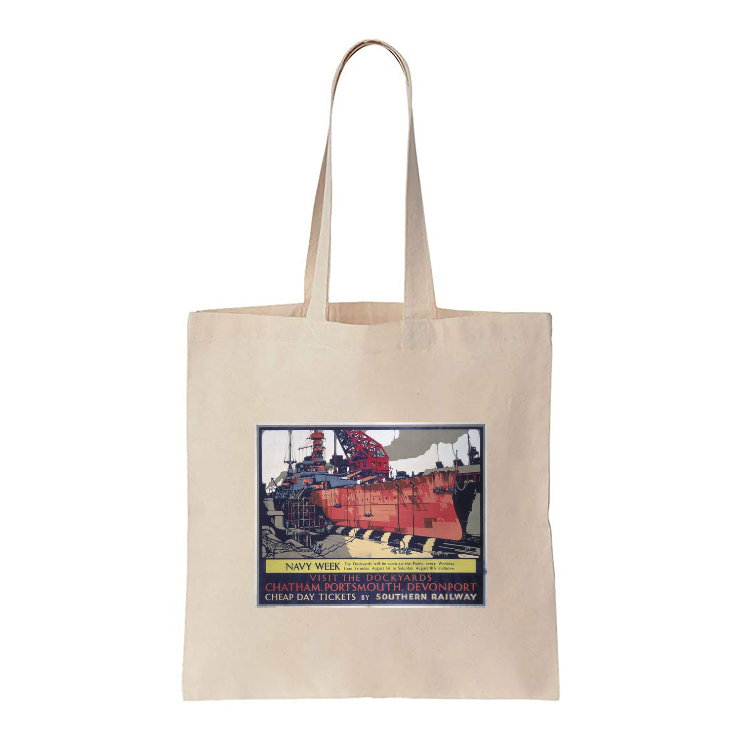 Visit Dockyards Chatham, Portsmouth, Devonport - Canvas Tote Bag