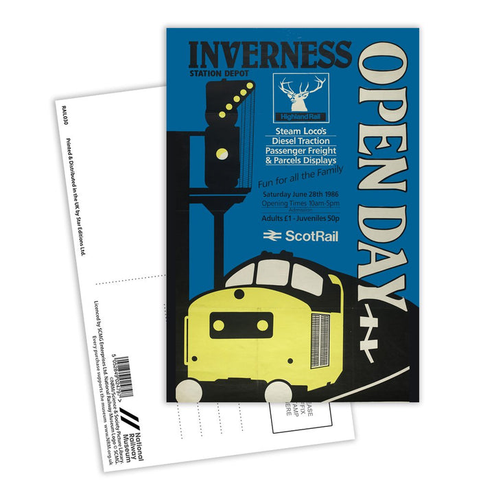 Inverness Station Depot Open Day Postcard Pack of 8