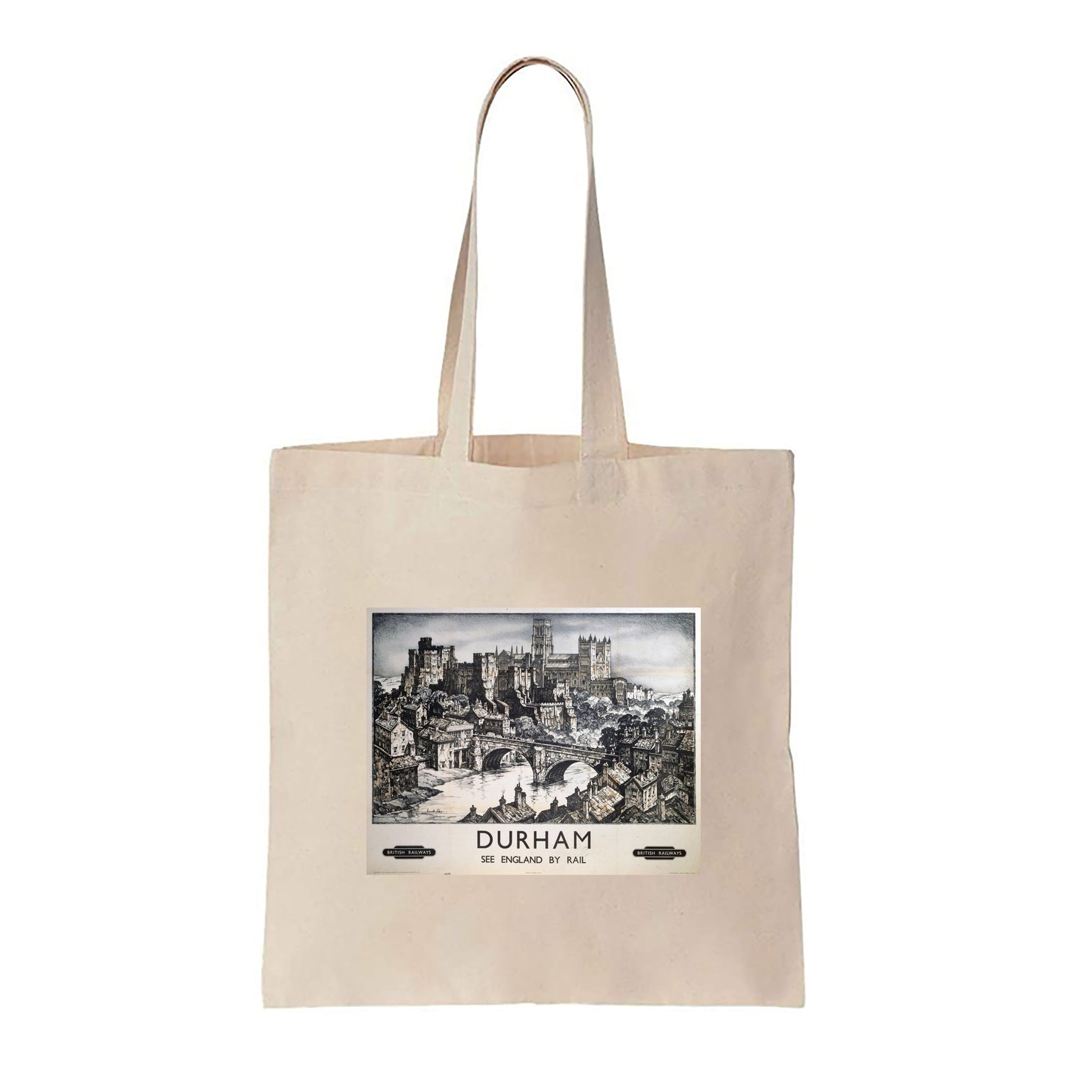 Durham See England by Rail - Canvas Tote Bag