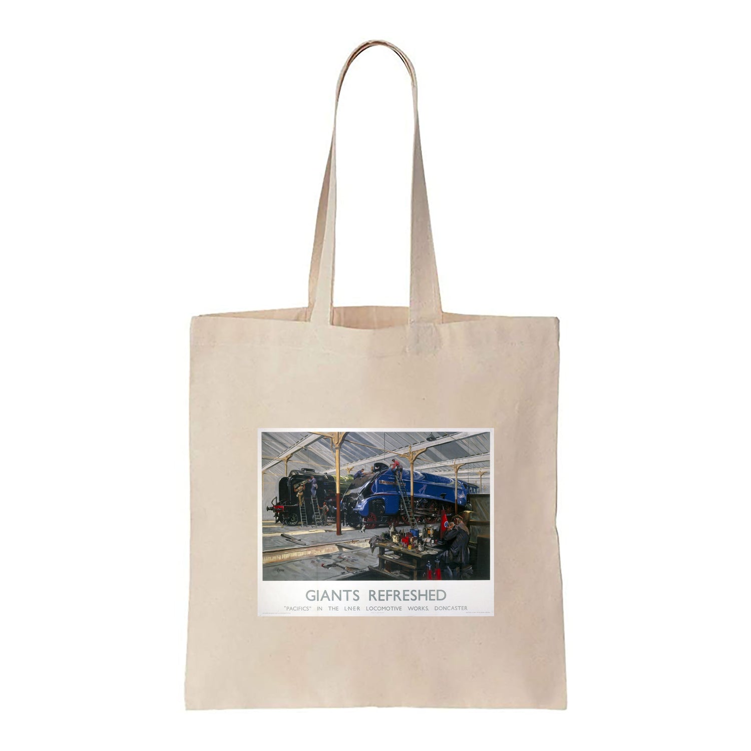 Giants Refreshed - Locomotive Works, Doncaster - Canvas Tote Bag