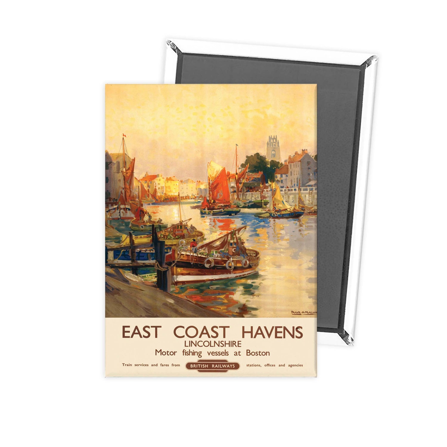 Lincolnshire East Coast Havens Motor Fishing Fridge Magnet