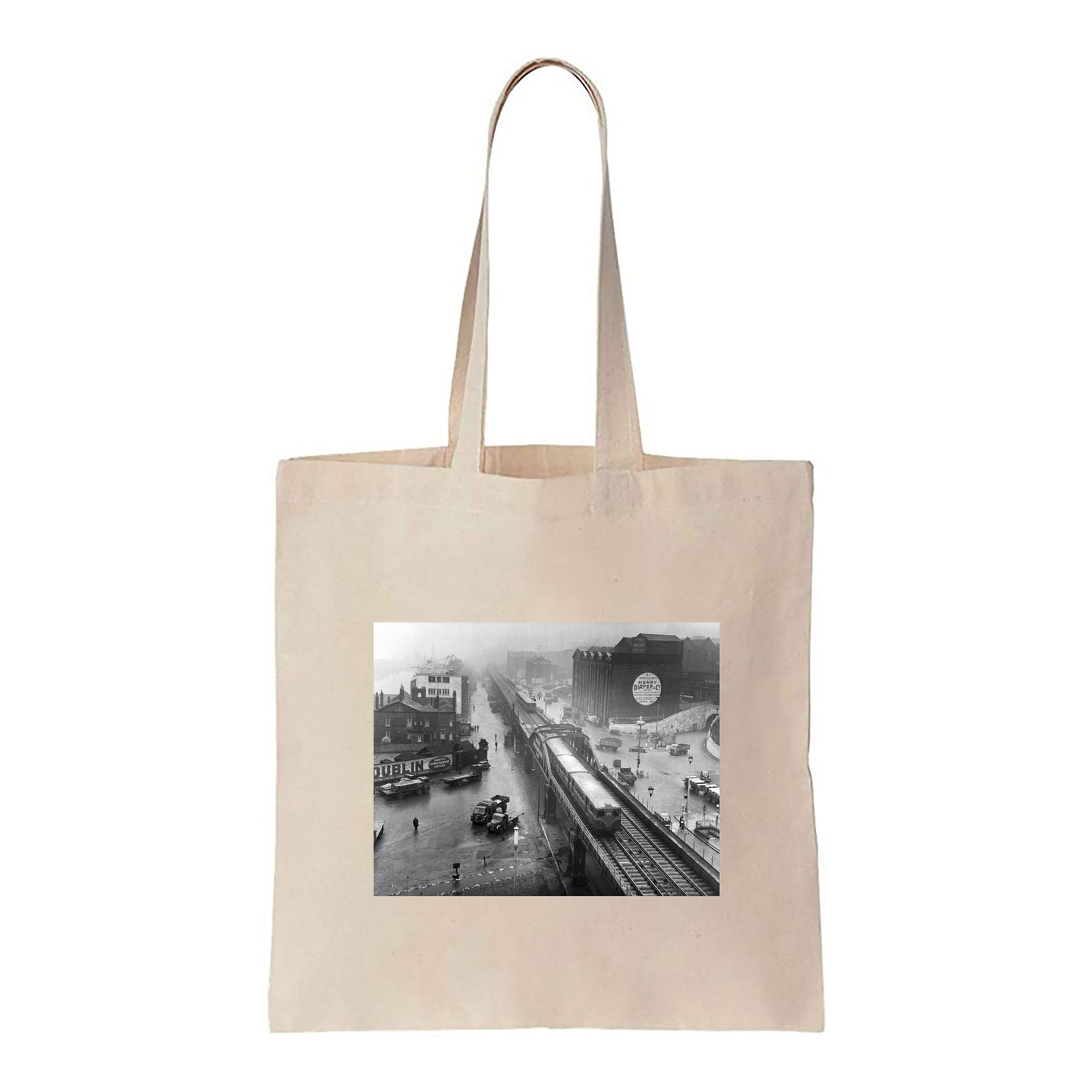 Black and White City Bridge - Canvas Tote Bag