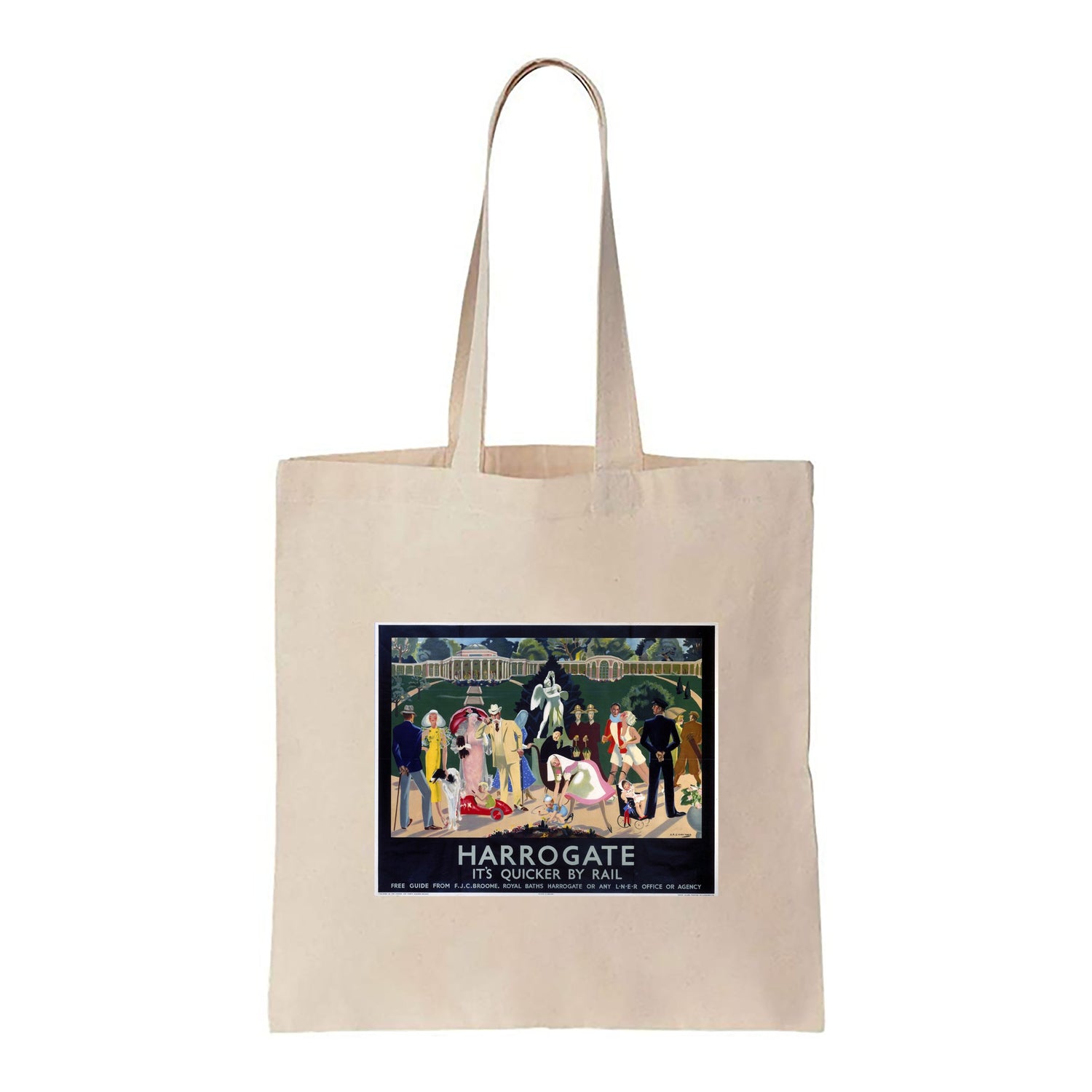 Harrogate, It's Quicker By Rail - Canvas Tote Bag