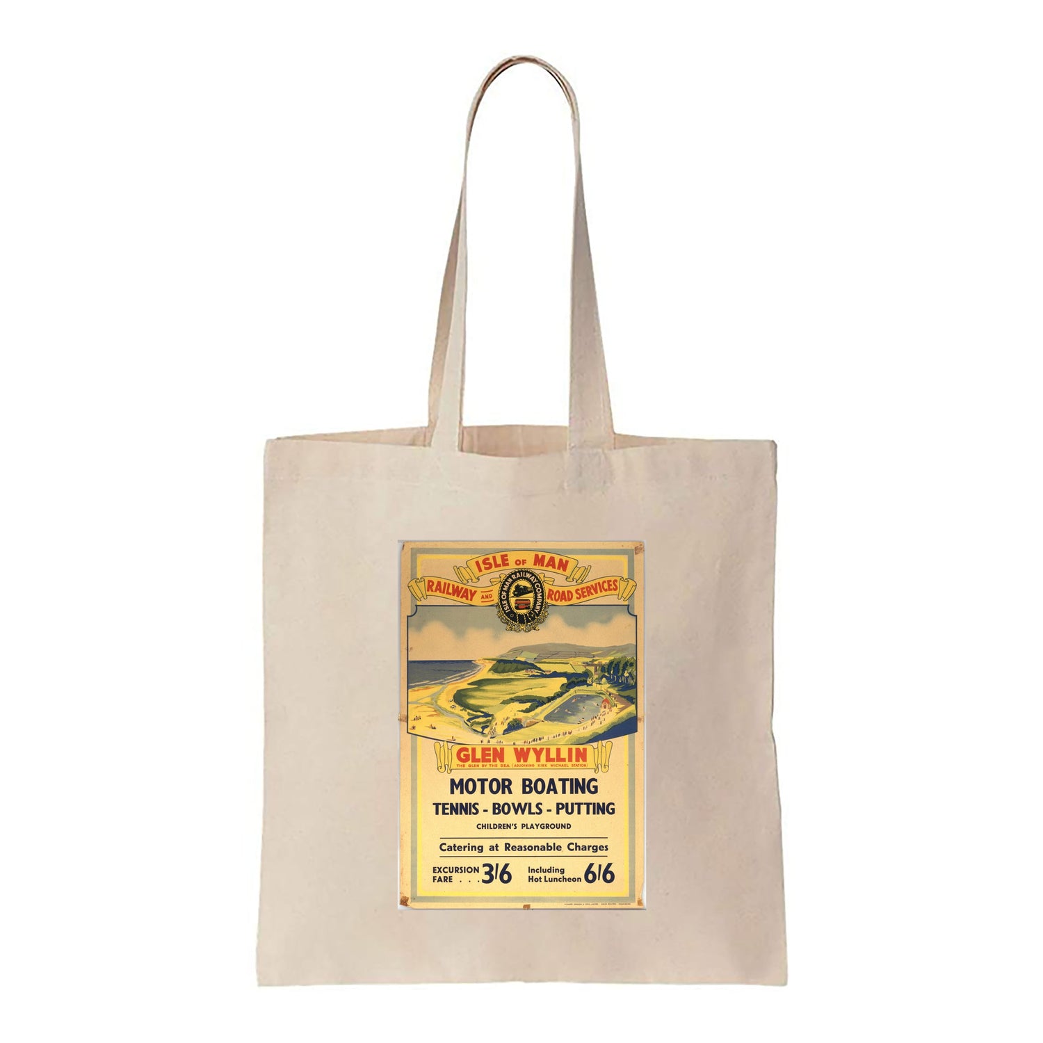 Isle of Man - Glen Wyllin Motor Boating - Canvas Tote Bag