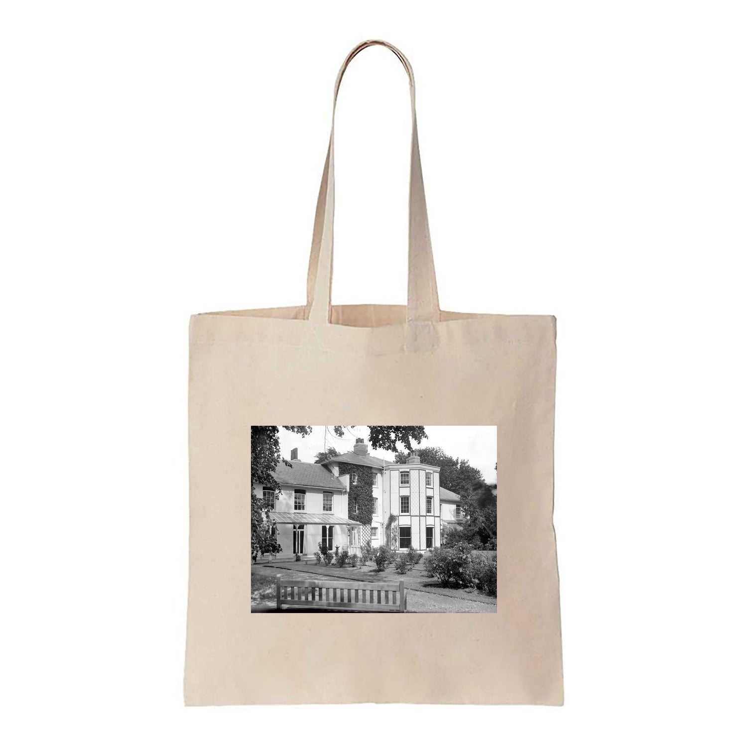 Black and White Modern House Canvas Tote Bag