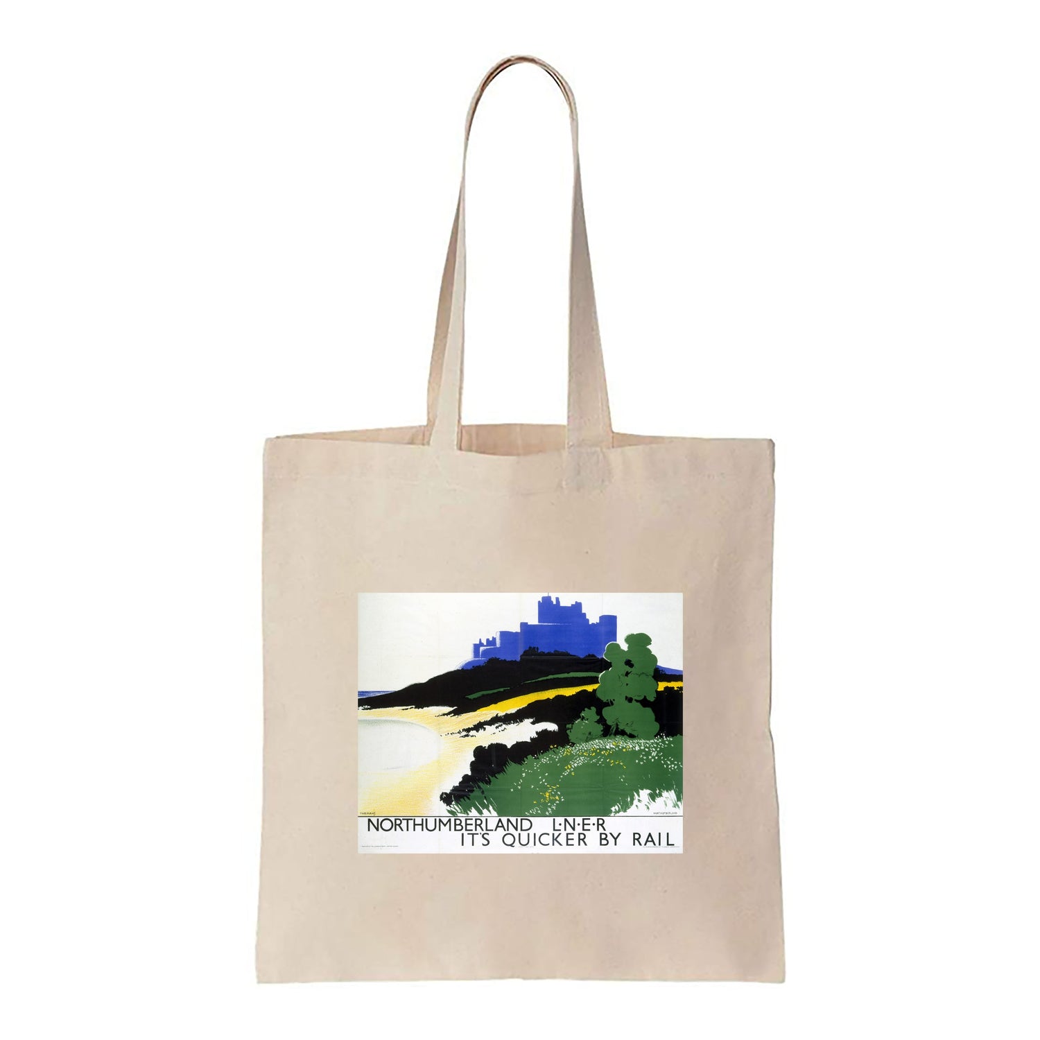 Northumberland - It's Quicker By Rail - Canvas Tote Bag