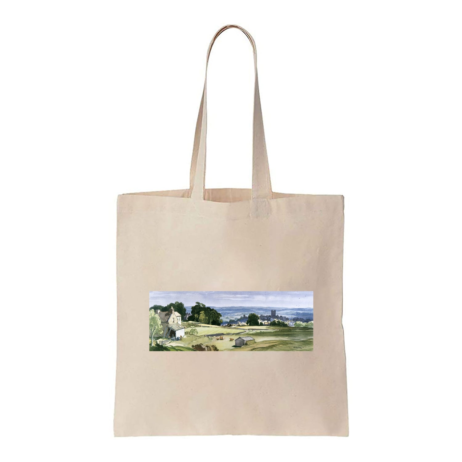 Farm Drawing - Canvas Tote Bag