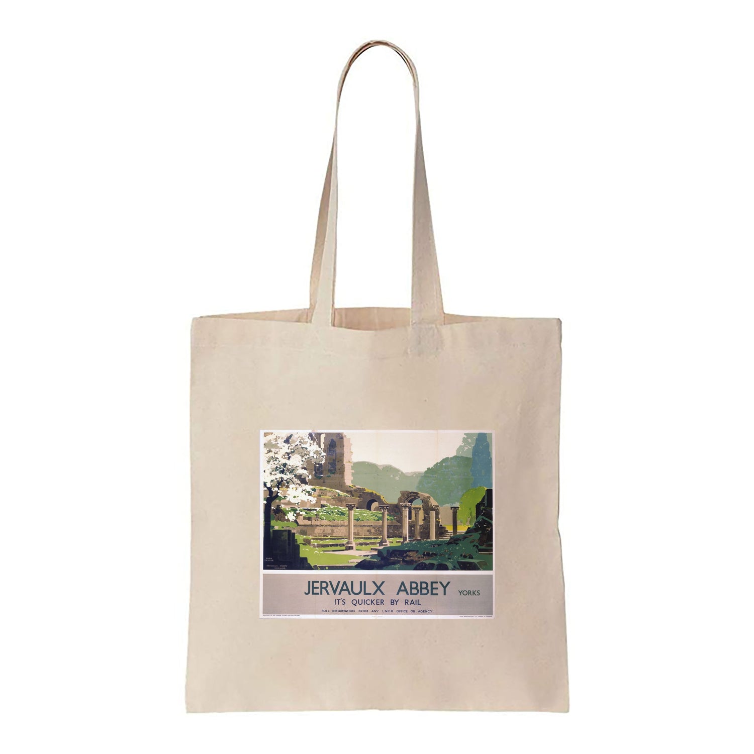 Jervaulx Abbey - Yorkshire LNER - Canvas Tote Bag