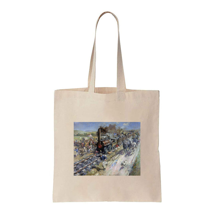 Crowd Greeting Train - Canvas Tote Bag