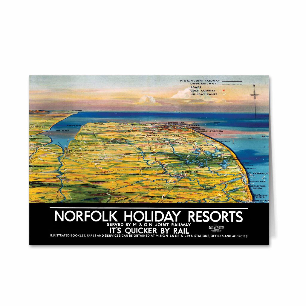 Norfolk Holiday Resorts Greeting Card