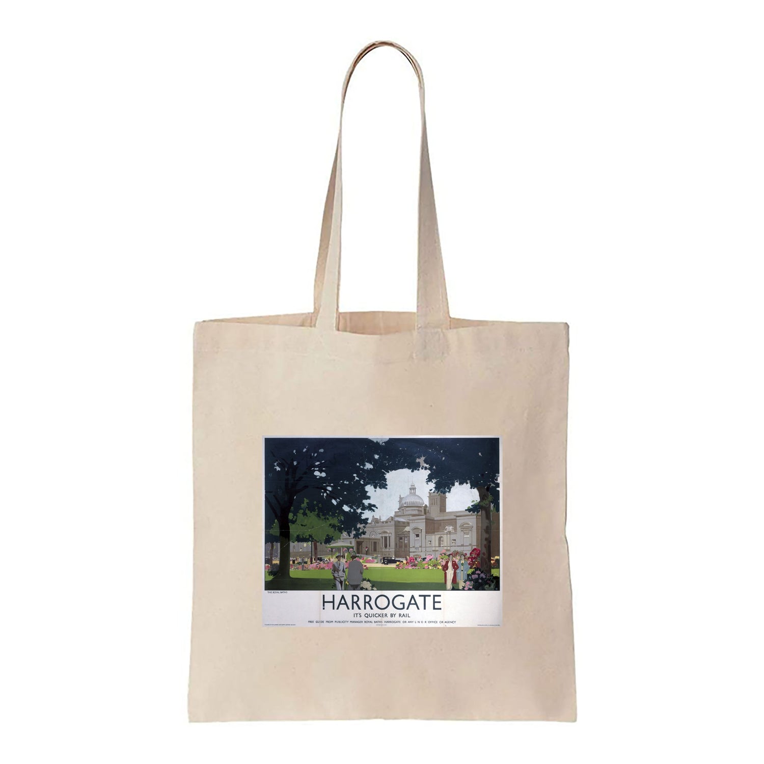 Harrogate, It's Quicker By Rail - Canvas Tote Bag