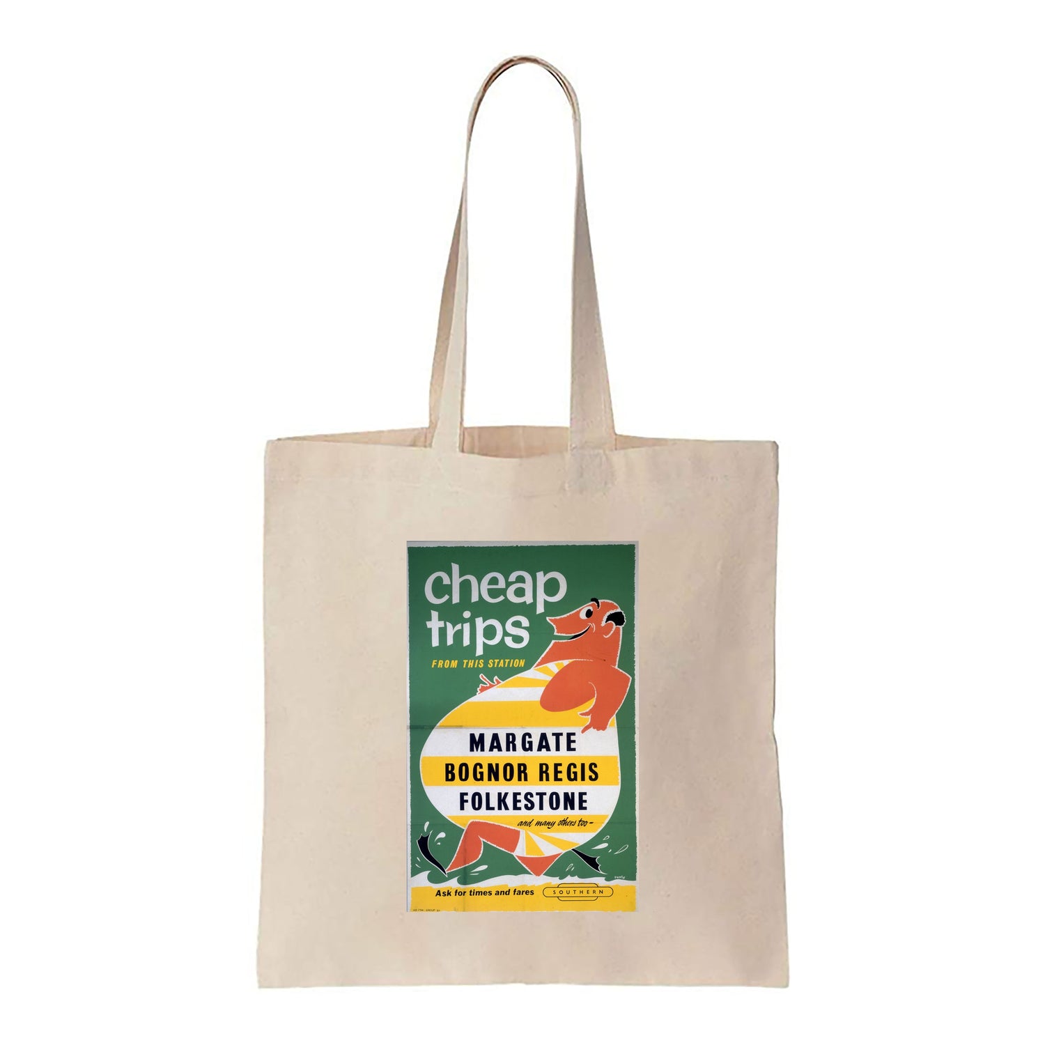 Cheap Trips from Margate Bognor Regis Folkestone - Canvas Tote Bag