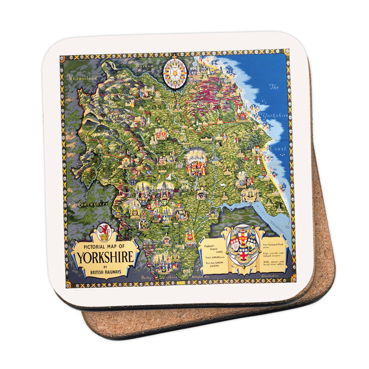 Pictorial Map of Yorkshire Coaster