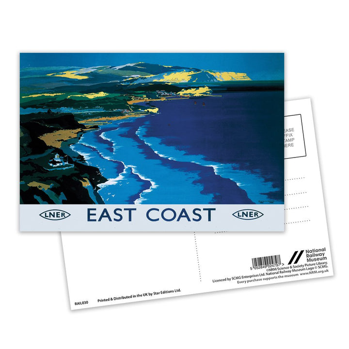 East Coast Postcard Pack of 8