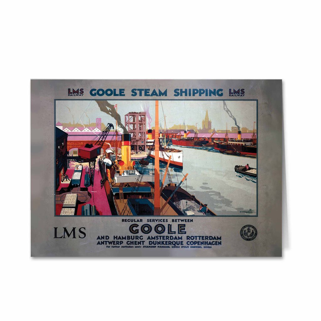 Goole Steam Shipping Greeting Card