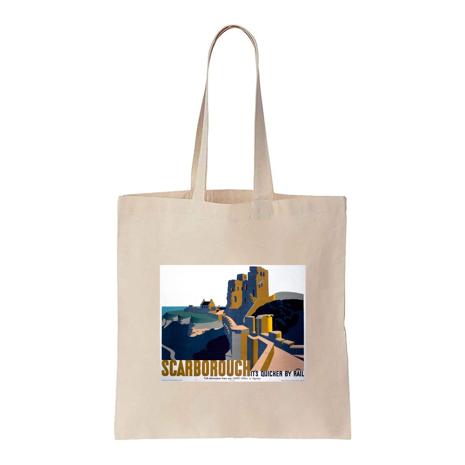 Scarborough, It's Quicker By Rail - Canvas Tote Bag