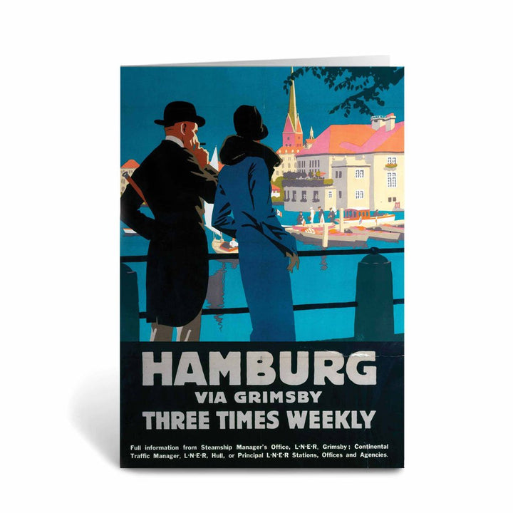 Hamburg via Grimsby weekly Greeting Card