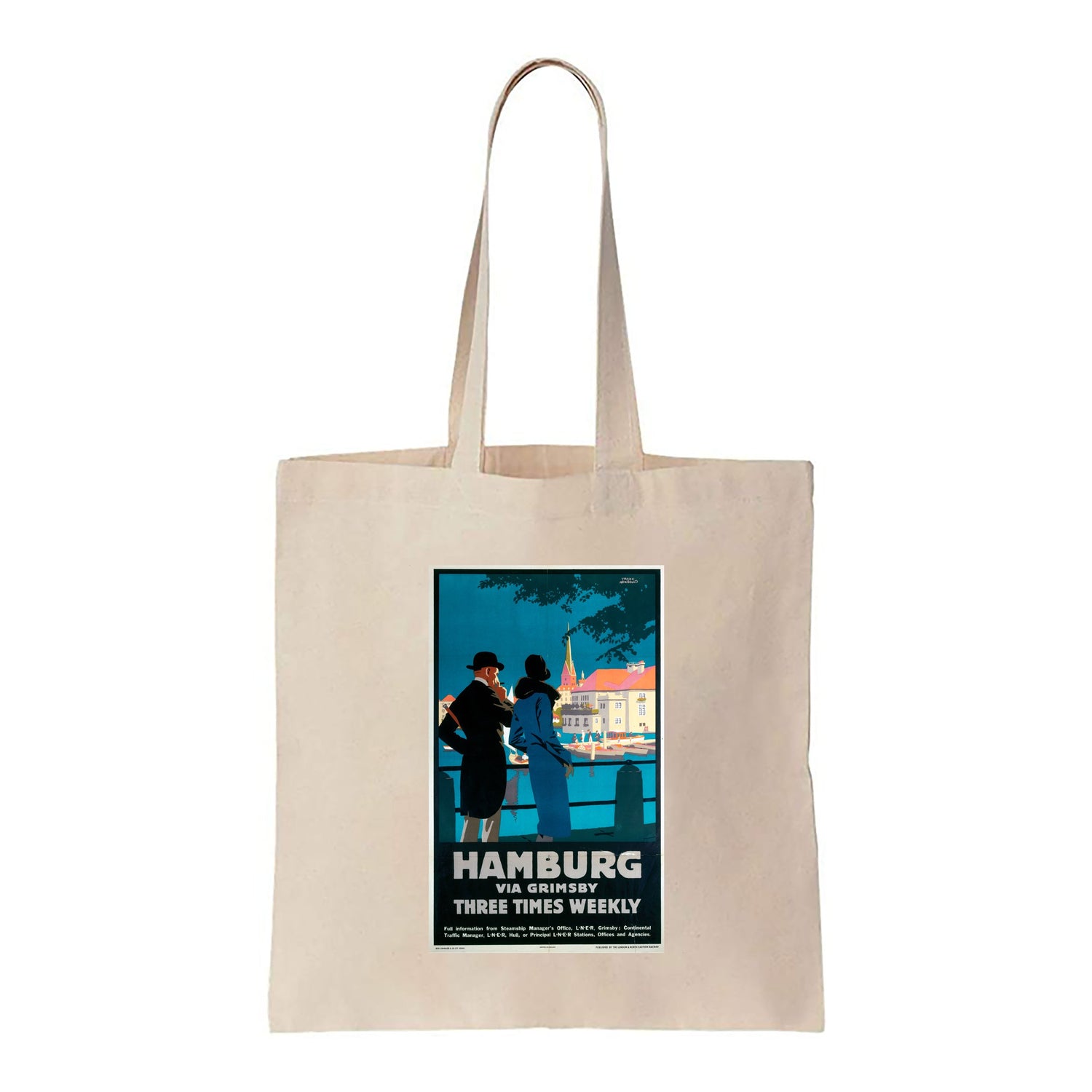 Hamburg via Grimsby weekly - Canvas Tote Bag