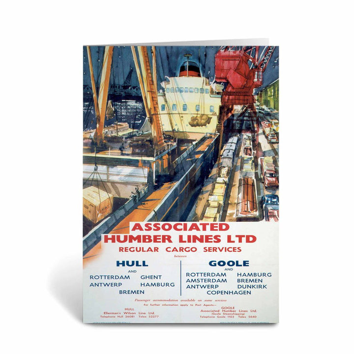 Associated Humber lines LTD Hull and Goole Greeting Card