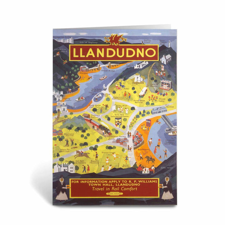 Llandudno - Pictorial Map Greeting Card