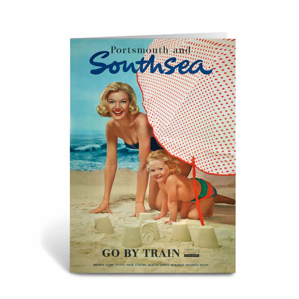 Portsmouth and Southsea, Go By Train Greeting Card